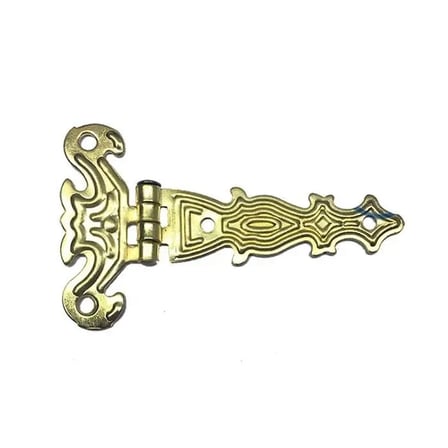 Dekoratif, Sac Tek Kuyruklu Menteşe - 40X68 Mm, Küçük, Sarı, 100 Adet