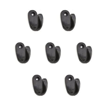 Büyük Tekli Fincan Askı, Dekor Askısı - Siyah, 100 Adet, 12x23x30 Mm