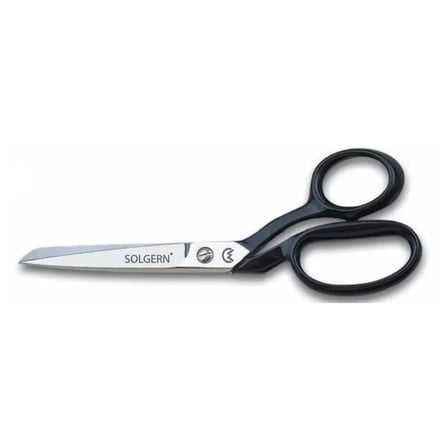 232-8 Tekstil / Yatık Regula Makası No: 8 İnç / 20,32 Cm - Nikel Kaplama, Siyah Saplı