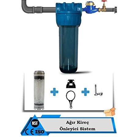 Daire Bina Sayaç Girişi 1 Aşama Su Arıtma Cihazı ( Kireç Önleyici Yumuşatma Sistemi )
