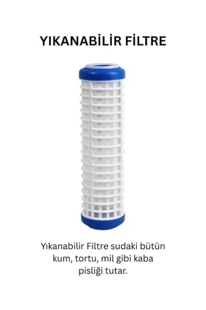 Bina Daire Girişi 3’lü Su Arıtma Sistemi Cihazı Kireç Kum ve Tortu Önleyici Tam Koruma Seti