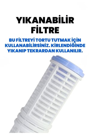Bina Daire Girişi Tekli Yıkanabilir Filtreli 10 İnç Çamur Tortu Tutucu Su Arıtma Sistemi Cihazı