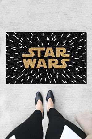 Star Wars Kapı Önü Paspası Dekoratif Kapı Paspası Dış Mekân Paspas Ev İçi Paspası 45x70cm