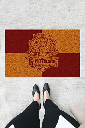 Gryffindor Kapı Önü Paspası Dekoratif Kapı Paspası Dış Mekân Paspas Ev İçi Paspası 45x70cm