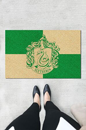Slytherin Kapı Önü Paspası Dekoratif Kapı Paspası Dış Mekân Paspas Ev İçi Paspası 45x70cm