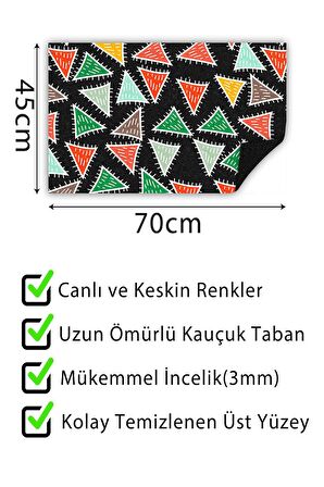 Kapı Önü Paspası Dekoratif Kapı Paspası Dış Mekân Paspas Ev İçi Paspası 45x70cm