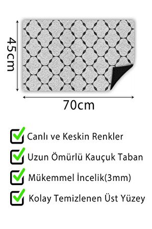 Kapı Önü Paspası Dekoratif Kapı Paspası Dış Mekân Paspas Ev İçi Paspası 45x70cm