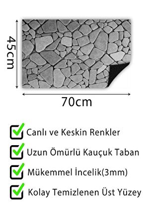 Kapı Önü Paspası Dekoratif Kapı Paspası Dış Mekân Paspas Ev İçi Paspası 45x70cm