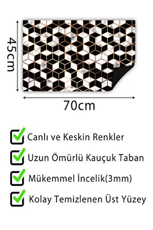 Kapı Önü Paspası Dekoratif Kapı Paspası Dış Mekân Paspas Ev İçi Paspası 45x70cm