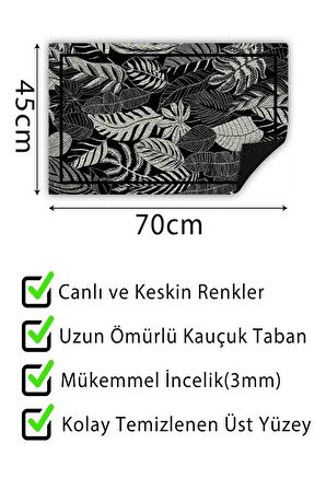 Kapı Önü Paspası Dekoratif Kapı Paspası Dış Mekân Paspas Ev İçi Paspası 45x70cm