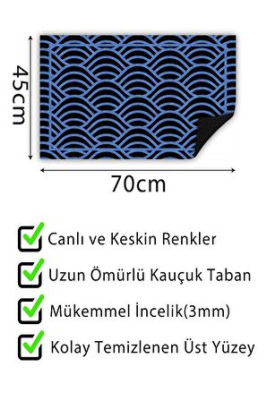 Kapı Önü Paspası Dekoratif Kapı Paspası Dış Mekân Paspas Ev İçi Paspası 45x70cm