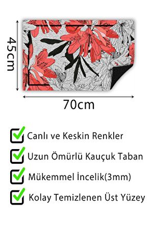 Check Ya Kapı Önü Paspası Dekoratif Kapı Paspası Dış Mekân Paspas Ev İçi Paspası 45x70cm