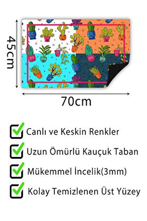 Kapı Önü Paspası Dekoratif Kapı Paspası Dış Mekân Paspas Ev İçi Paspası 45x70cm