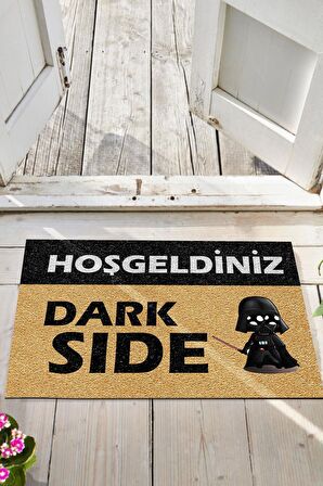 Dark Side Kapı Önü Paspası Dekoratif Kapı Paspası Dış Mekân Paspas Ev İçi Paspası 45x70cm