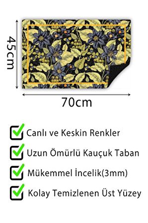 Kapı Önü Paspası Dekoratif Kapı Paspası Dış Mekân Paspas Ev İçi Paspası 45x70cm