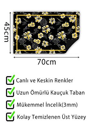 Kapı Önü Paspası Dekoratif Kapı Paspası Dış Mekân Paspas Ev İçi Paspası 45x70cm