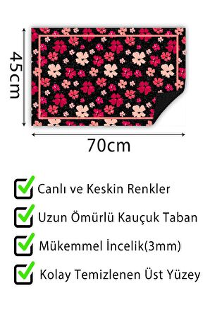 Kapı Önü Paspası Dekoratif Kapı Paspası Dış Mekân Paspas Ev İçi Paspası 45x70cm