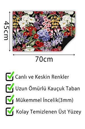 Kapı Önü Paspası Dekoratif Kapı Paspası Dış Mekân Paspas Ev İçi Paspası 45x70cm