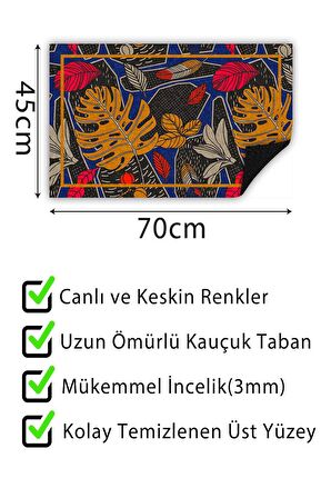 Kapı Önü Paspası Dekoratif Kapı Paspası Dış Mekân Paspas Ev İçi Paspası 45x70cm