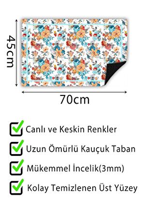 Kapı Önü Paspası Dekoratif Kapı Paspası Dış Mekân Paspas Ev İçi Paspası 45x70cm