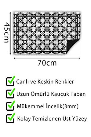 Kapı Önü Paspası Dekoratif Kapı Paspası Dış Mekân Paspas Ev İçi Paspası 45x70cm