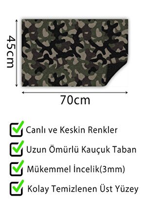 Kapı Önü Paspası Dekoratif Kapı Paspası Dış Mekân Paspas Ev İçi Paspası 45x70cm