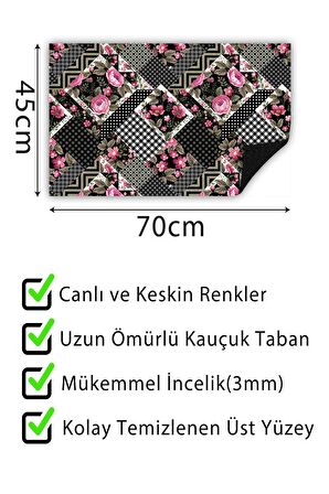 Kapı Önü Paspası Dekoratif Kapı Paspası Dış Mekân Paspas Ev İçi Paspası 45x70cm