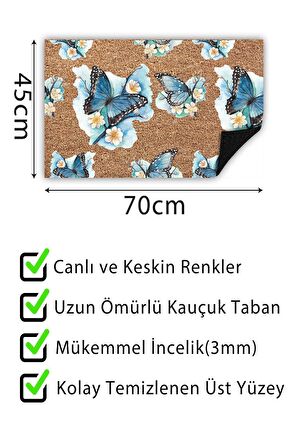 Kapı Önü Paspası Dekoratif Kapı Paspası Dış Mekân Paspas Ev İçi Paspası 45x70cm