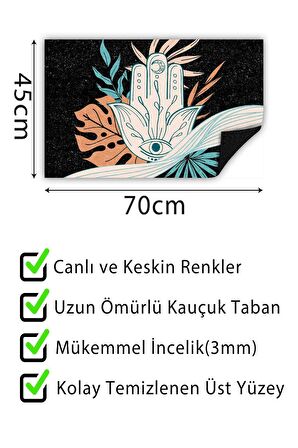 Kapı Önü Paspası Dekoratif Kapı Paspası Dış Mekân Paspas Ev İçi Paspası 45x70cm