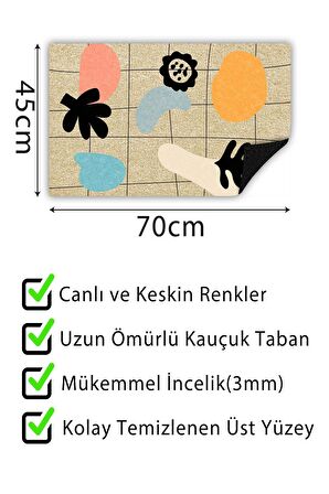 Kapı Önü Paspası Dekoratif Kapı Paspası Dış Mekân Paspas Ev İçi Paspası 45x70cm