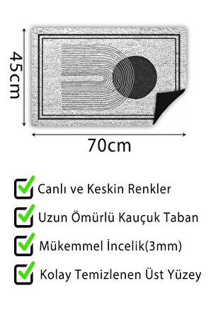 Kapı Önü Paspası Dekoratif Kapı Paspası Dış Mekân Paspas Ev İçi Paspası 45x70cm