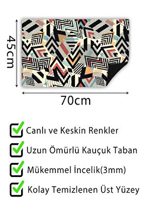 Kapı Önü Paspası Dekoratif Kapı Paspası Dış Mekân Paspas Ev İçi Paspası 45x70cm