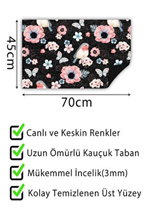 Kapı Önü Paspası Dekoratif Kapı Paspası Dış Mekân Paspas Ev İçi Paspası 45x70cm