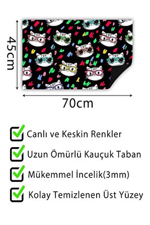 Kapı Önü Paspası Dekoratif Kapı Paspası Dış Mekân Paspas Ev İçi Paspası 45x70cm