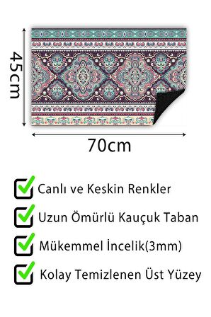 Kapı Önü Paspası Dekoratif Kapı Paspası Dış Mekân Paspas Ev İçi Paspası 45x70cm