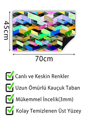 Kapı Önü Paspası Dekoratif Kapı Paspası Dış Mekân Paspas Ev İçi Paspası 45x70cm