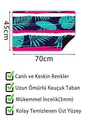 Kapı Önü Paspası Dekoratif Kapı Paspası Dış Mekân Paspas Ev İçi Paspası 45x70cm