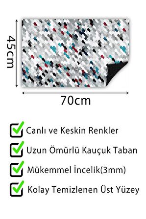 Kapı Önü Paspası Dekoratif Kapı Paspası Dış Mekân Paspas Ev İçi Paspası 45x70cm