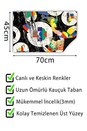 Kapı Önü Paspası Dekoratif Kapı Paspası Dış Mekân Paspas Ev İçi Paspası 45x70cm