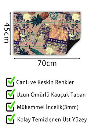 Kapı Önü Paspası Dekoratif Kapı Paspası Dış Mekân Paspas Ev İçi Paspası 45x70cm