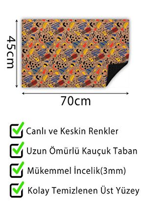 Kapı Önü Paspası Dekoratif Kapı Paspası Dış Mekân Paspas Ev İçi Paspası 45x70cm