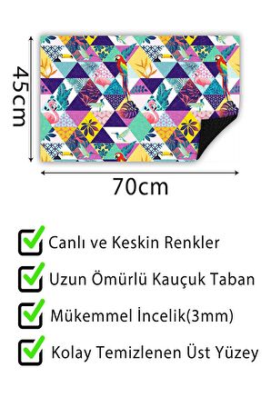 Kapı Önü Paspası Dekoratif Kapı Paspası Dış Mekân Paspas Ev İçi Paspası 45x70cm