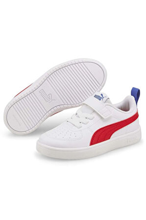 Puma 385836-05 Rickie Ac Ps Ortopedik Çocuk Spor Ayakkabı Beyaz-kırmızı