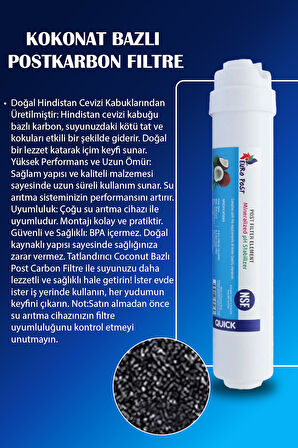 İhlas Cebilon Su Arıtma Cihazı Uyumlu 5 Aşama 80 GPD Süper Membranlı 1 Yıllık Filtre Seti