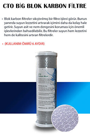 Ihlas Su Arıtma Cihazı Uyumlu 5 Aşamalı Vontron Membranlı Filtre Bakım Setii