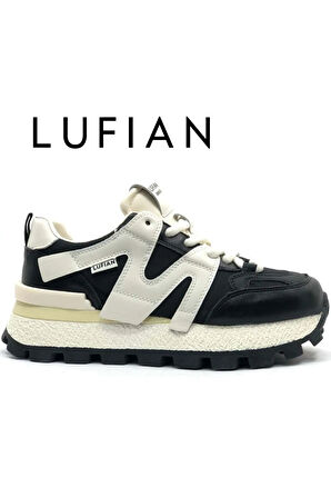 Lufian 121230019 Emily Sneaker Unisex Deri Spor Ayakkabı Siyah