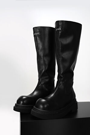 Edna Kadın Deri Bot Siyah