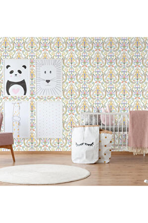 Tropicano Renkli Damask Desen Duvar Kağıdı 9901-3: Çok Renkli | Ce, Iso 9001, Iso 10002, Iso 14001