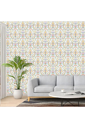 Tropicano Renkli Damask Desen Duvar Kağıdı 9901-3: Çok Renkli | Ce, Iso 9001, Iso 10002, Iso 14001