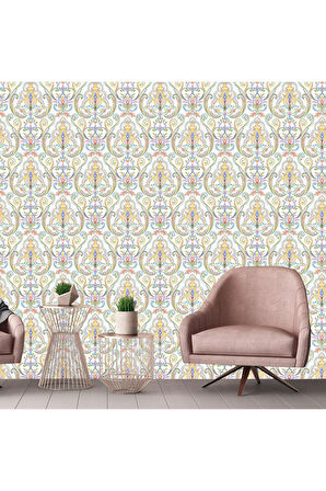 Tropicano Renkli Damask Desen Duvar Kağıdı 9901-3: Çok Renkli | Ce, Iso 9001, Iso 10002, Iso 14001